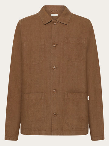 KnowledgeCotton Apparel - MEN Linen overshirt Overshirts 1019 Tuffet