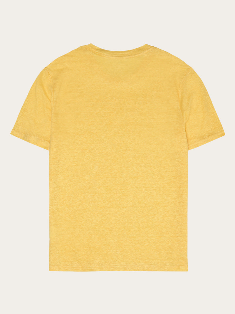 KnowledgeCotton Apparel - MEN Linen t-shirt T-shirts 1482 Yarrow