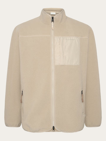 KnowledgeCotton Apparel - MEN Loose Fit Zip Fleece - GRS/Vegan Fleeces 1228 Light feather gray