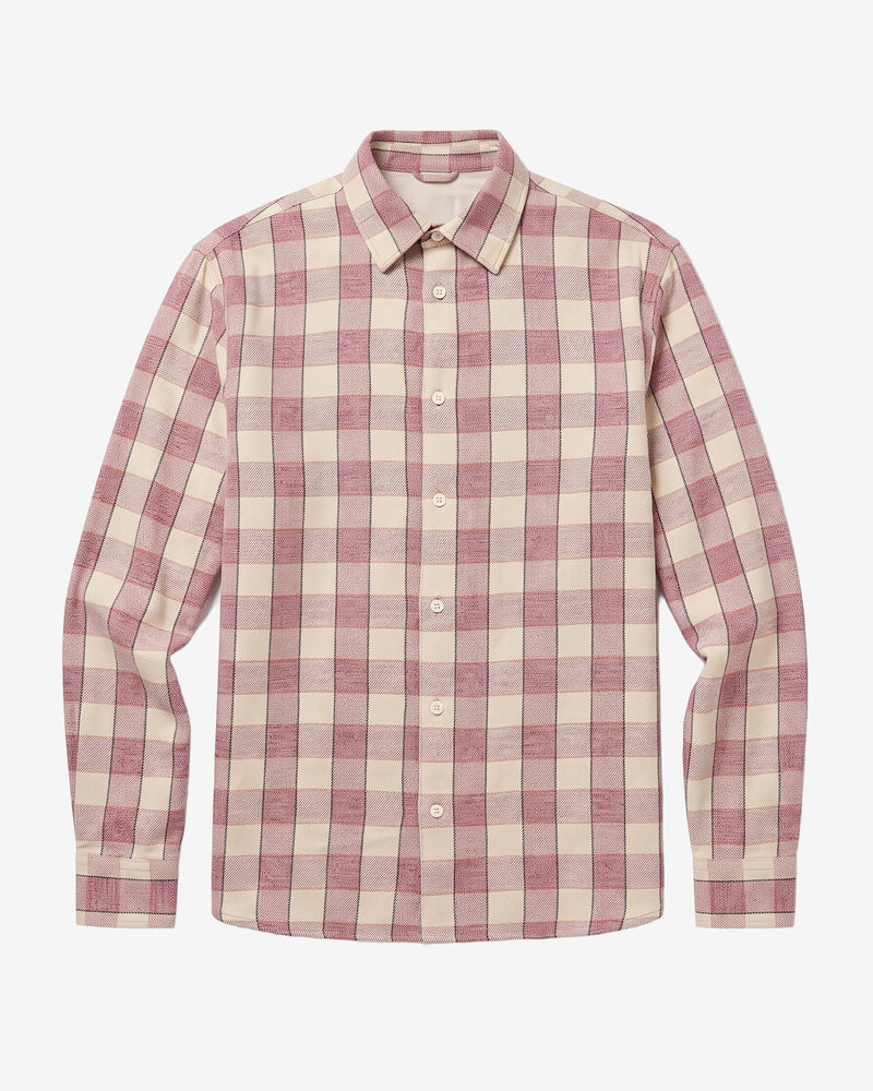 KnowledgeCotton Apparel - MEN Loose check shirt Shirts 7026 Brown check