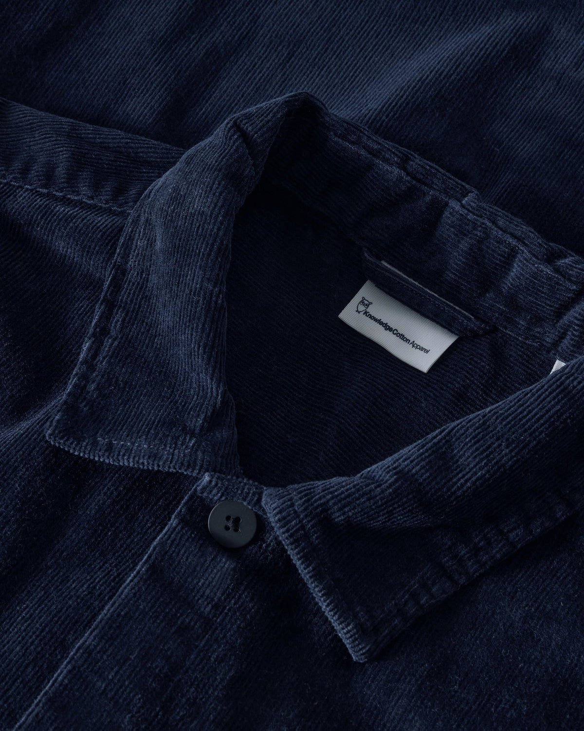 KnowledgeCotton Apparel - MEN Loose corduroy overshirt Overshirts 1412 Night Sky