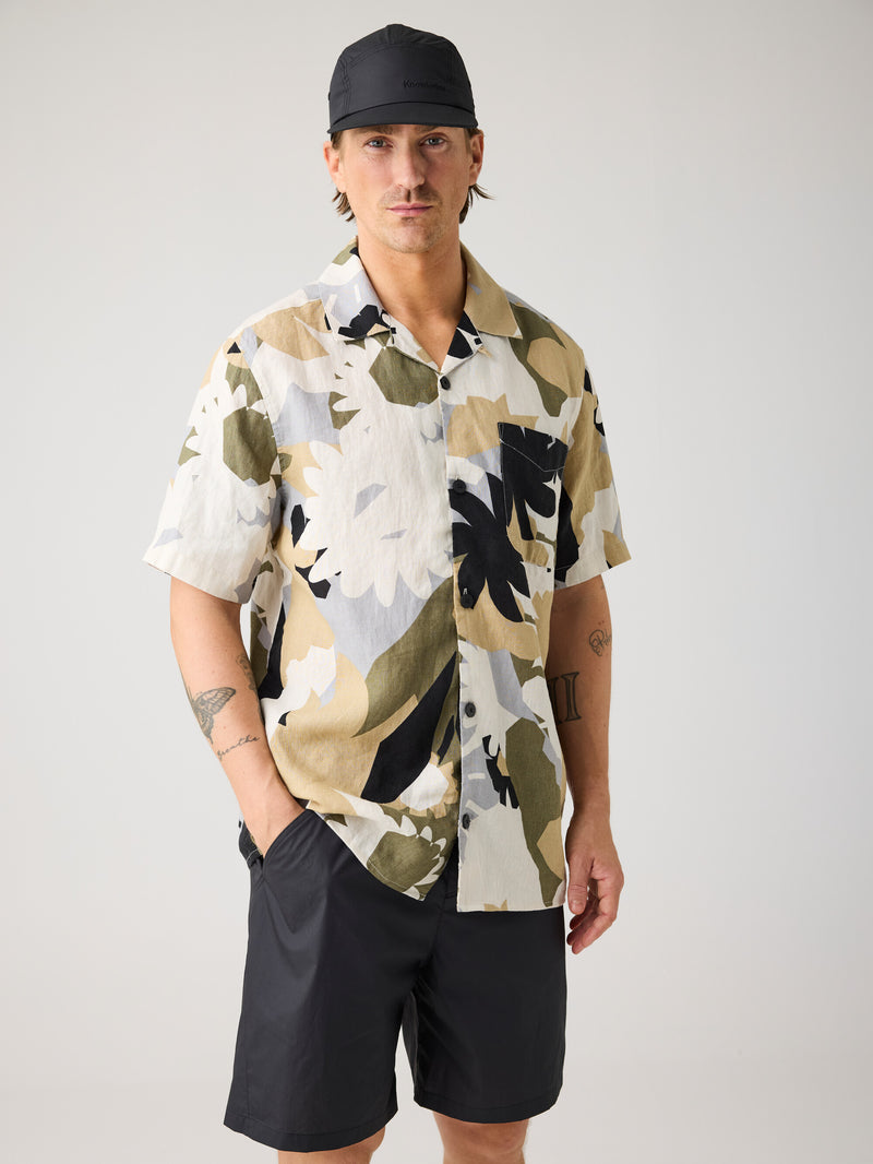 KnowledgeCotton Apparel - MEN Loose linen pant Pants 1300 Black Jet