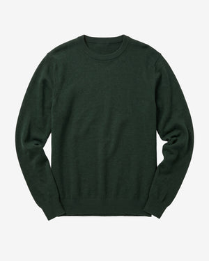 KnowledgeCotton Apparel - MEN Merino crew neck sweater Knits 1090 Forest Night