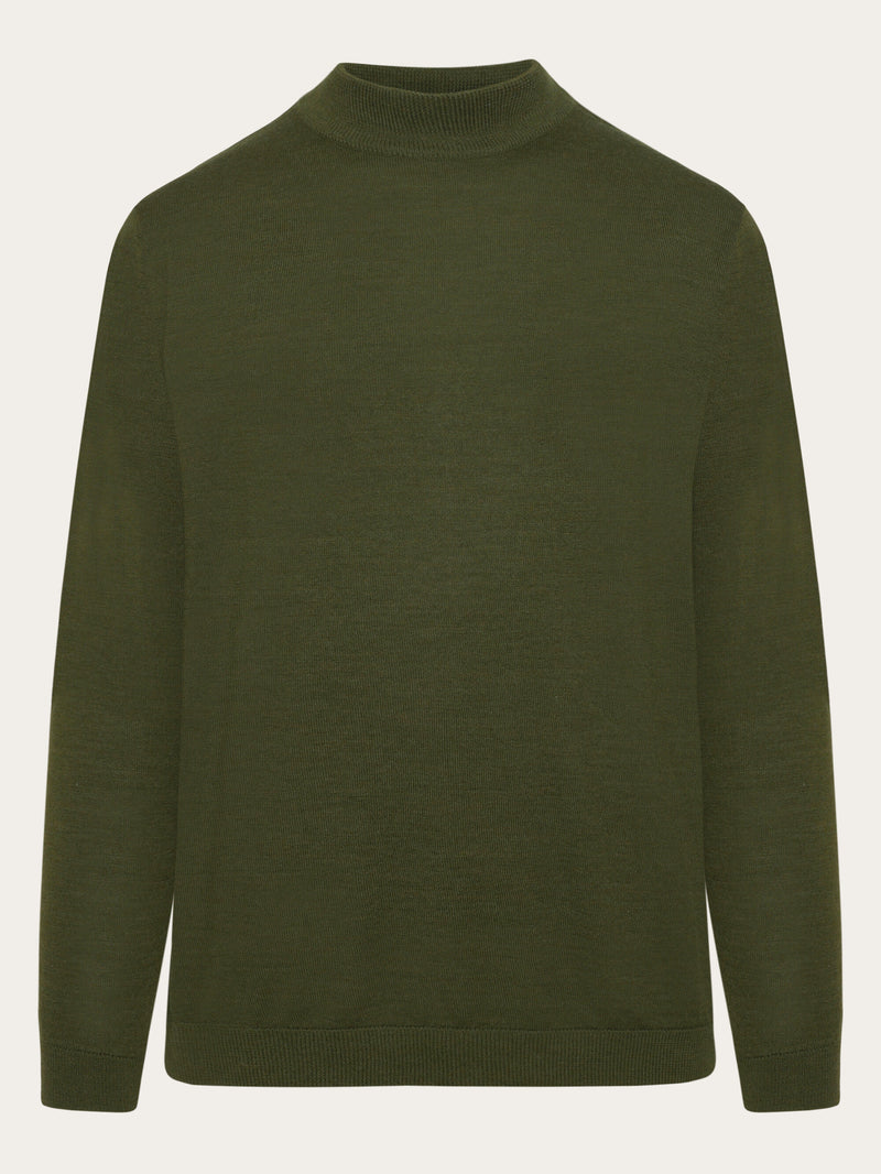 KnowledgeCotton Apparel - MEN Merino mock neck - RWS Knits 1090 Forrest Night