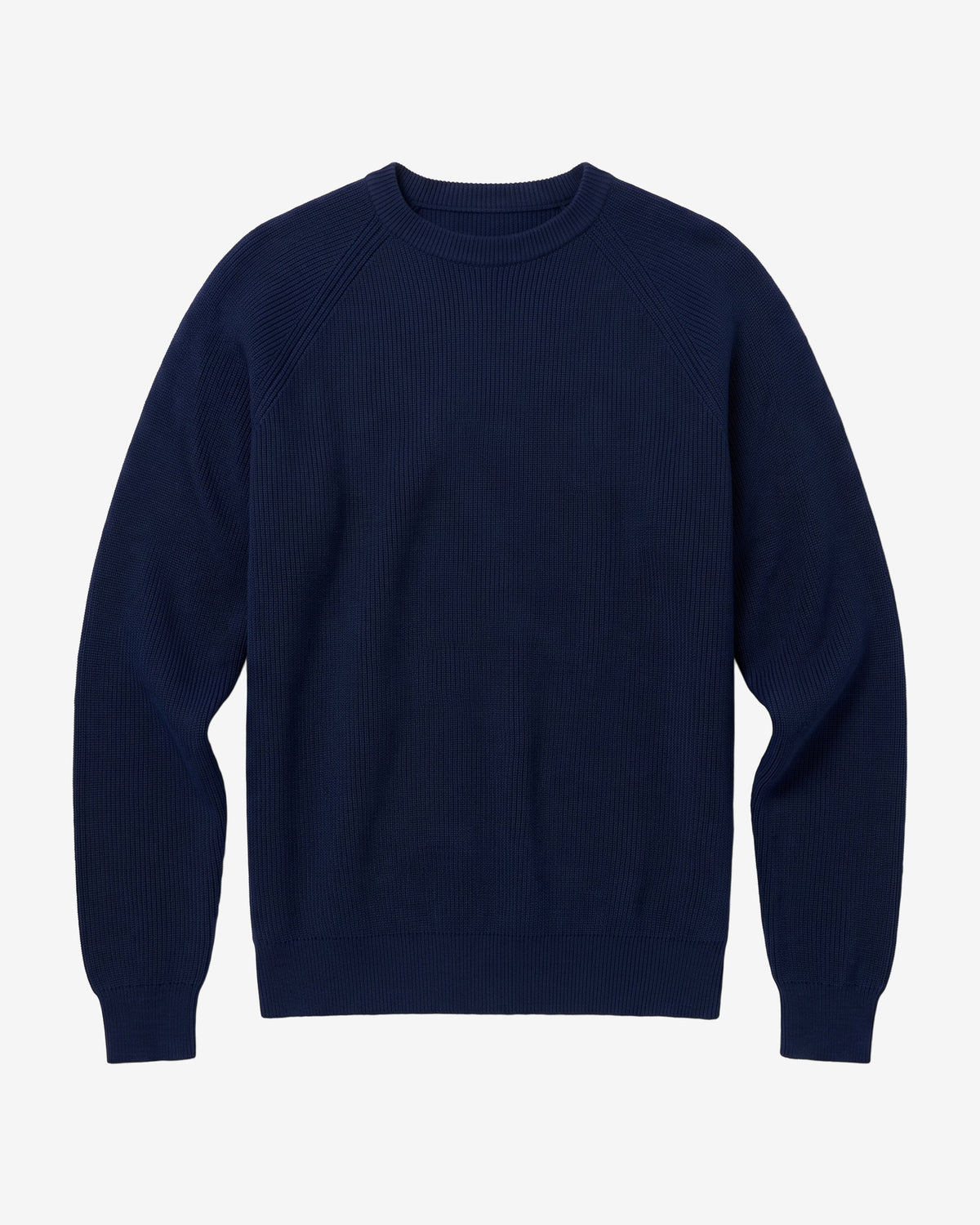 KnowledgeCotton Apparel - MEN O-neck merino wool rib knit Knits 1001 Total Eclipse
