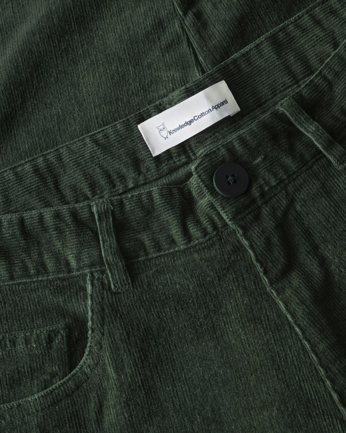 KnowledgeCotton Apparel - MEN Oak regular corduroy pants Pants 1090 Forest Night