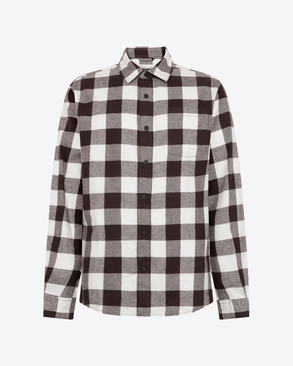 KnowledgeCotton Apparel - MEN Organic Cotton Checked Flannel Shirt GOTS Shirts 7026 Brown check