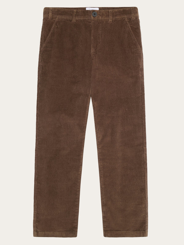 KnowledgeCotton Apparel - MEN Organic Cotton Chuck Corduroy Pants GOTS Pants 1243 Demitasse (brown)