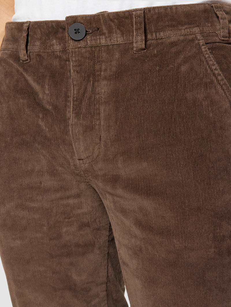 KnowledgeCotton Apparel - MEN Organic Cotton Chuck Corduroy Pants GOTS Pants 1243 Demitasse (brown)