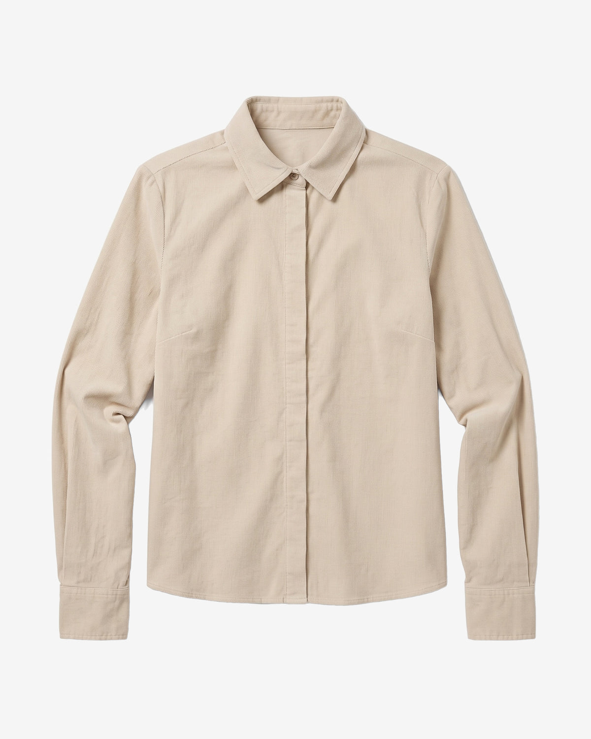 KnowledgeCotton Apparel - WMN Organic Cotton Corduroy Shirt GOTS Shirts 1228 Light feather gray