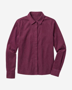 KnowledgeCotton Apparel - WMN Organic Cotton Corduroy Shirt GOTS Shirts 1281 Fig