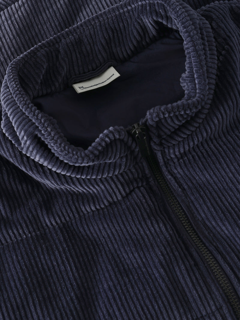 KnowledgeCotton Apparel - MEN Organic Cotton Corduroy Vest - GRS/Vegan PETA Vests 1412 Night Sky