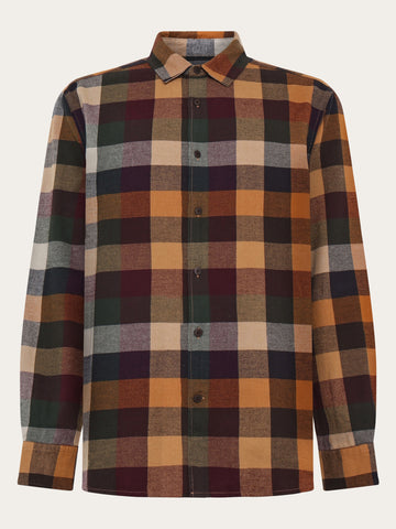 KnowledgeCotton Apparel - MEN Organic Cotton checked flannel shirt - GOTS/Vegan Shirts 7032 Multi check