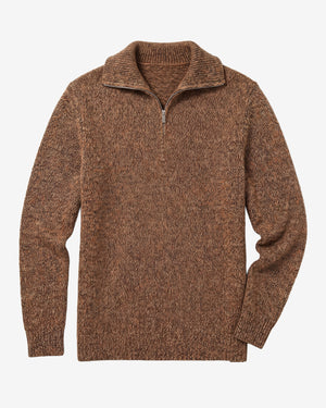 KnowledgeCotton Apparel - MEN Quater zip sweater Knits 5001 Green Multi