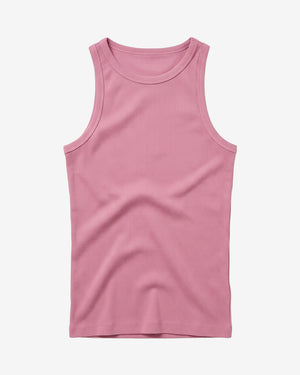KnowledgeCotton Apparel - WMN Racer rib top T-shirts 1503 Orchid Haze
