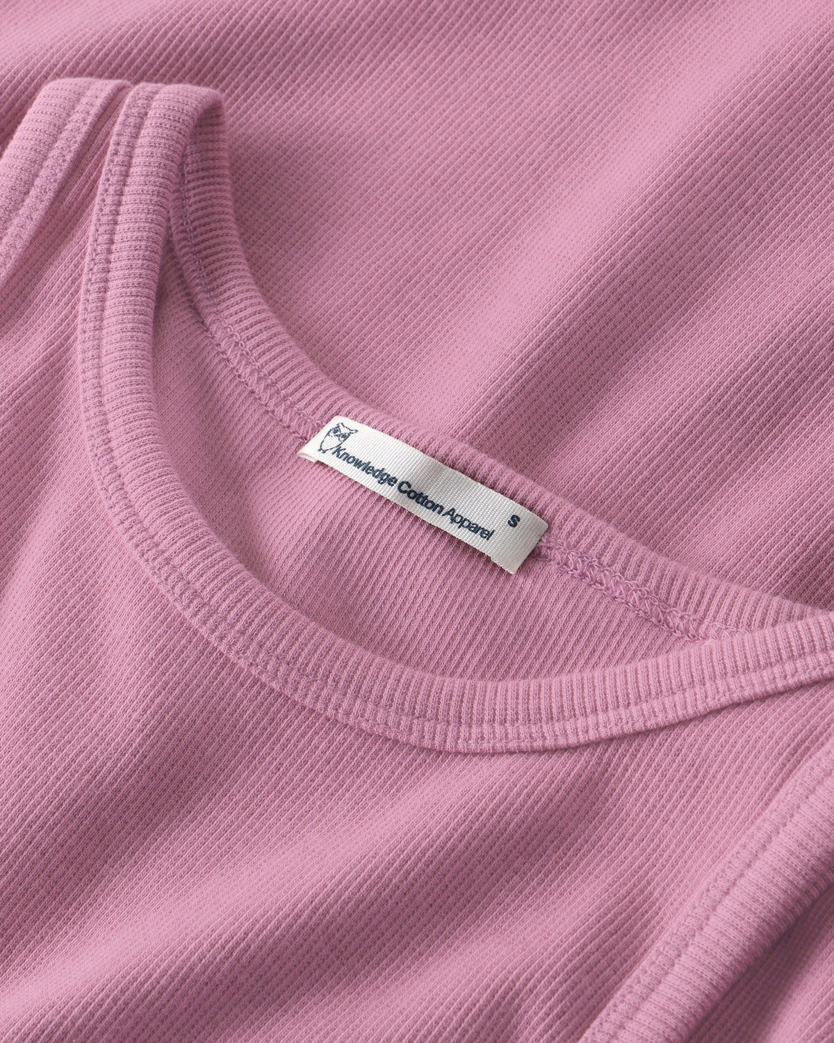 KnowledgeCotton Apparel - WMN Racer rib top T-shirts 1503 Orchid Haze
