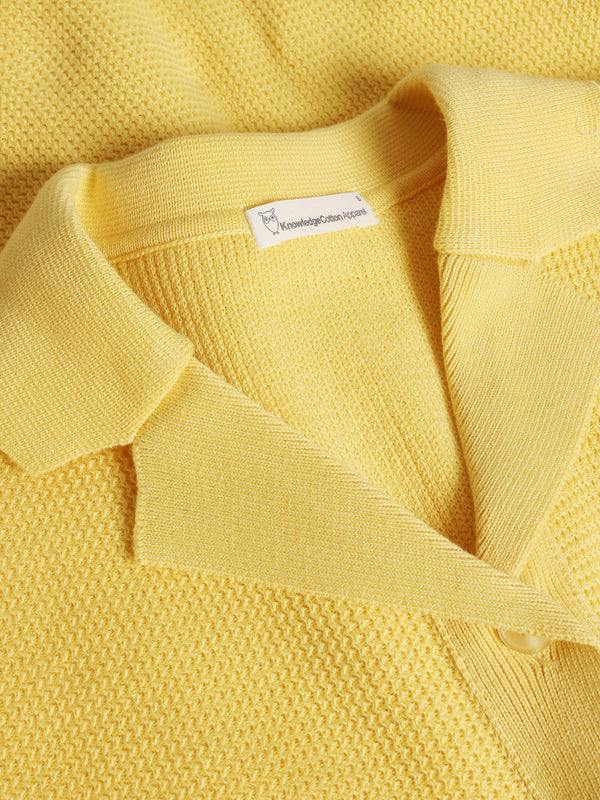 KnowledgeCotton Apparel - WMN Racking stitch short sleeved shirt - Regenerative Organic Certified™ - GOTS/Vegan Knits 1482 Yarrow