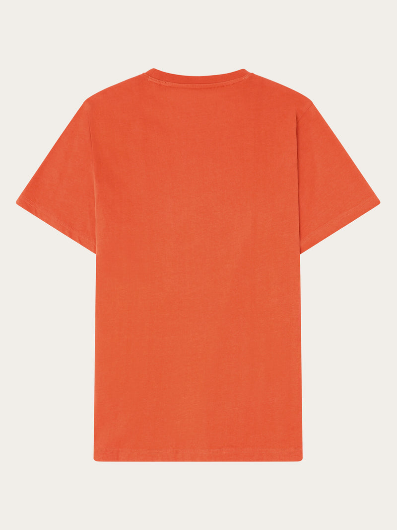 KnowledgeCotton Apparel - MEN Regenerative Organic Cotton Chest Embroidery T-Shirt - GOTS/Vegan T-shirts 1481 Langoustino