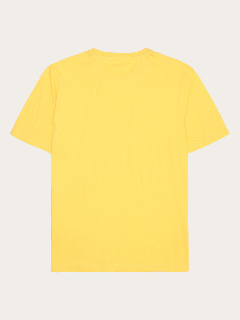 KnowledgeCotton Apparel - MEN Regular big owl front print t-shirt - GOTS T-shirts 1482 Yarrow