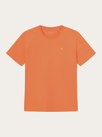 KnowledgeCotton Apparel - MEN Regular fit Badge t-shirt T-shirts 1481 Langoustino