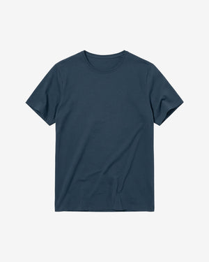 KnowledgeCotton Apparel - MEN Regular fit Basic tee T-shirts 1001 Total Eclipse