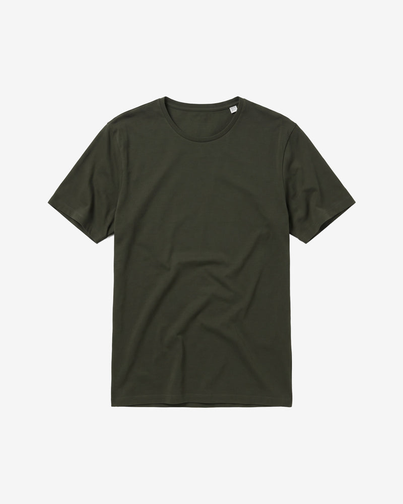 KnowledgeCotton Apparel - MEN Regular fit Basic tee T-shirts 1090 Forest Night