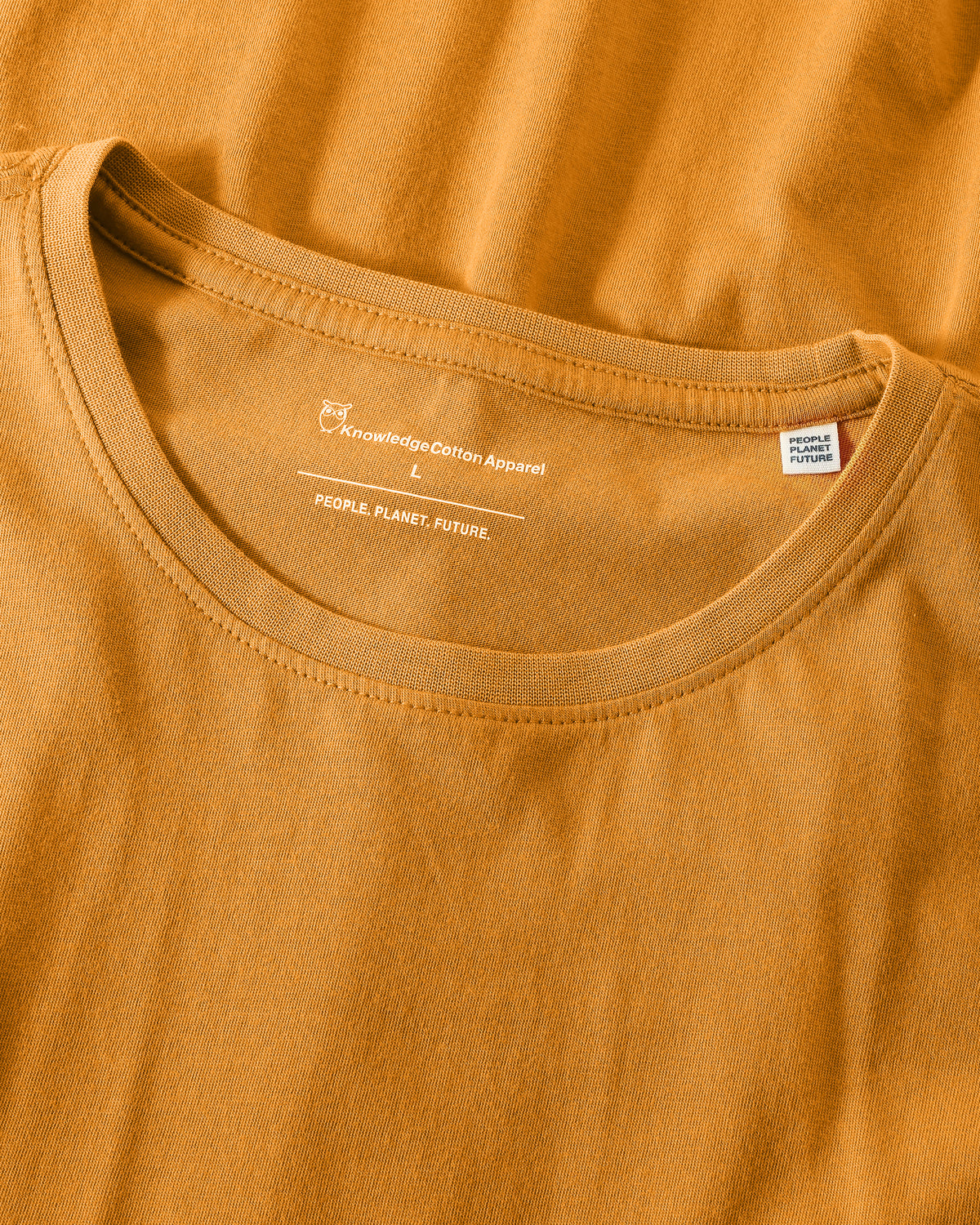 KnowledgeCotton Apparel - MEN Regular fit Basic tee T-shirts 1502 Golden Oak
