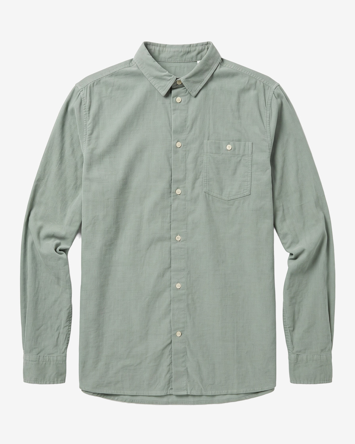 KnowledgeCotton Apparel - MEN Regular fit corduroy shirt Shirts 1396 Lily Pad