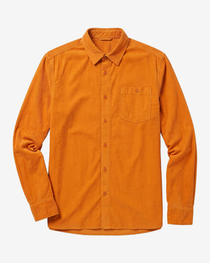 KnowledgeCotton Apparel - MEN Regular fit corduroy shirt Shirts 1502 Golden Oak