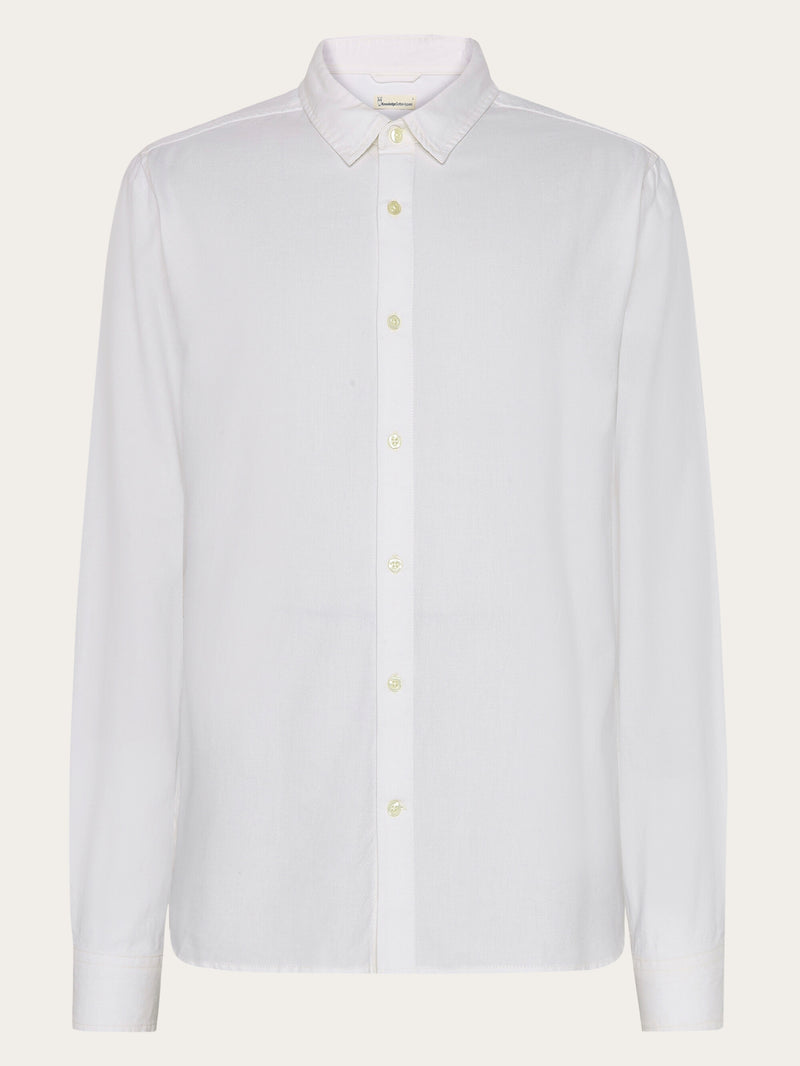 KnowledgeCotton Apparel - MEN Regular fit light twill shirt - GOTS/Vegan Shirts 1387 Egret