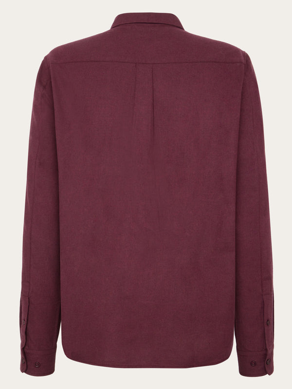 KnowledgeCotton Apparel - MEN Regular fit melangé flannel shirt Shirts 1281 Fig