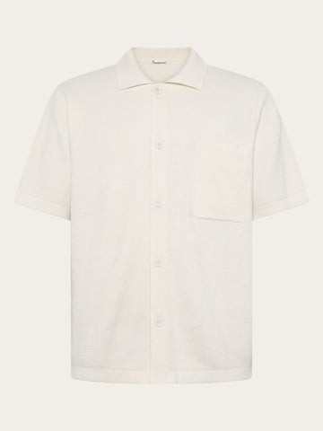 KnowledgeCotton Apparel - MEN Regular knit shirt Knits 1387 Egret