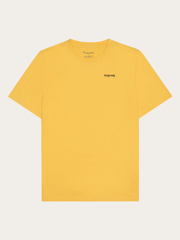 KnowledgeCotton Apparel - UNI Regular short sleeve heavy single jersey printed t-shirt GOTS/Vegan T-shirts 1482 Yarrow