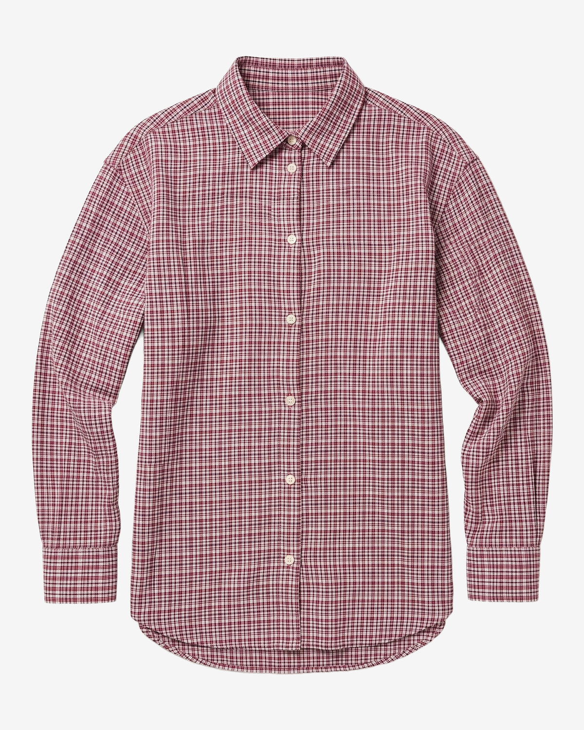 KnowledgeCotton Apparel - WMN Relaxed check shirt Shirts 7028 Pink check