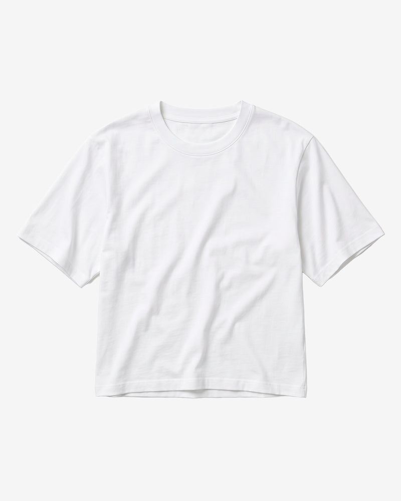 KnowledgeCotton Apparel - WMN Relaxed mercerized t-shirt T-shirts 1010 Bright White