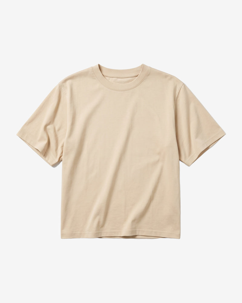 KnowledgeCotton Apparel - WMN Relaxed mercerized t-shirt T-shirts 1228 Light feather gray