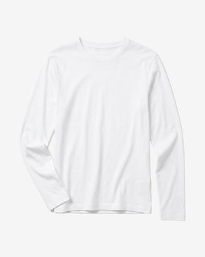 KnowledgeCotton Apparel - WMN Rib Scoop neck long sleeved Long Sleeves 1007 Star White