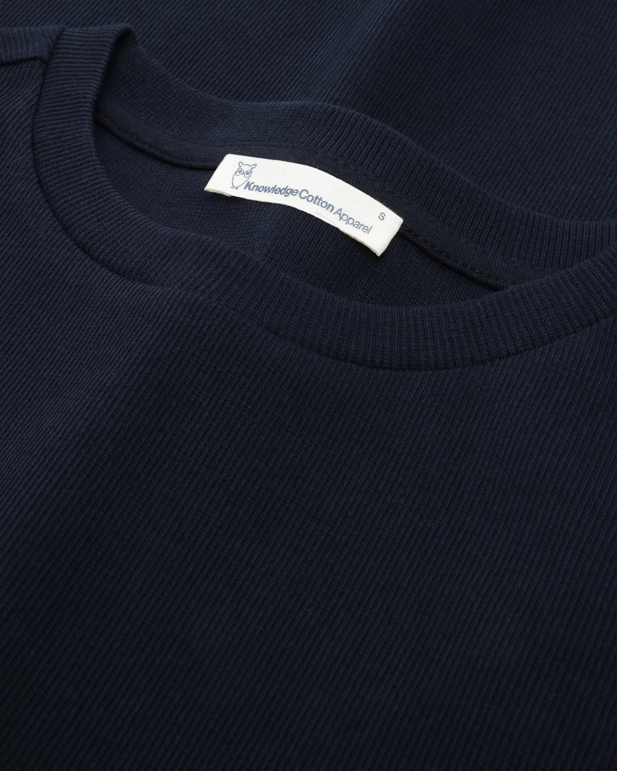 KnowledgeCotton Apparel - WMN Rib t-shirt T-shirts 1412 Night Sky