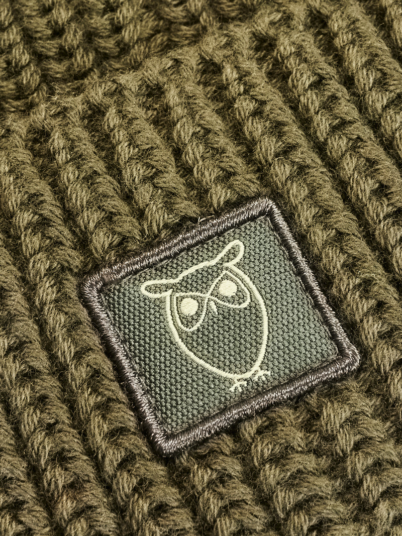 KnowledgeCotton Apparel - UNI Ribbing hat Hats 1090 Forrest Night