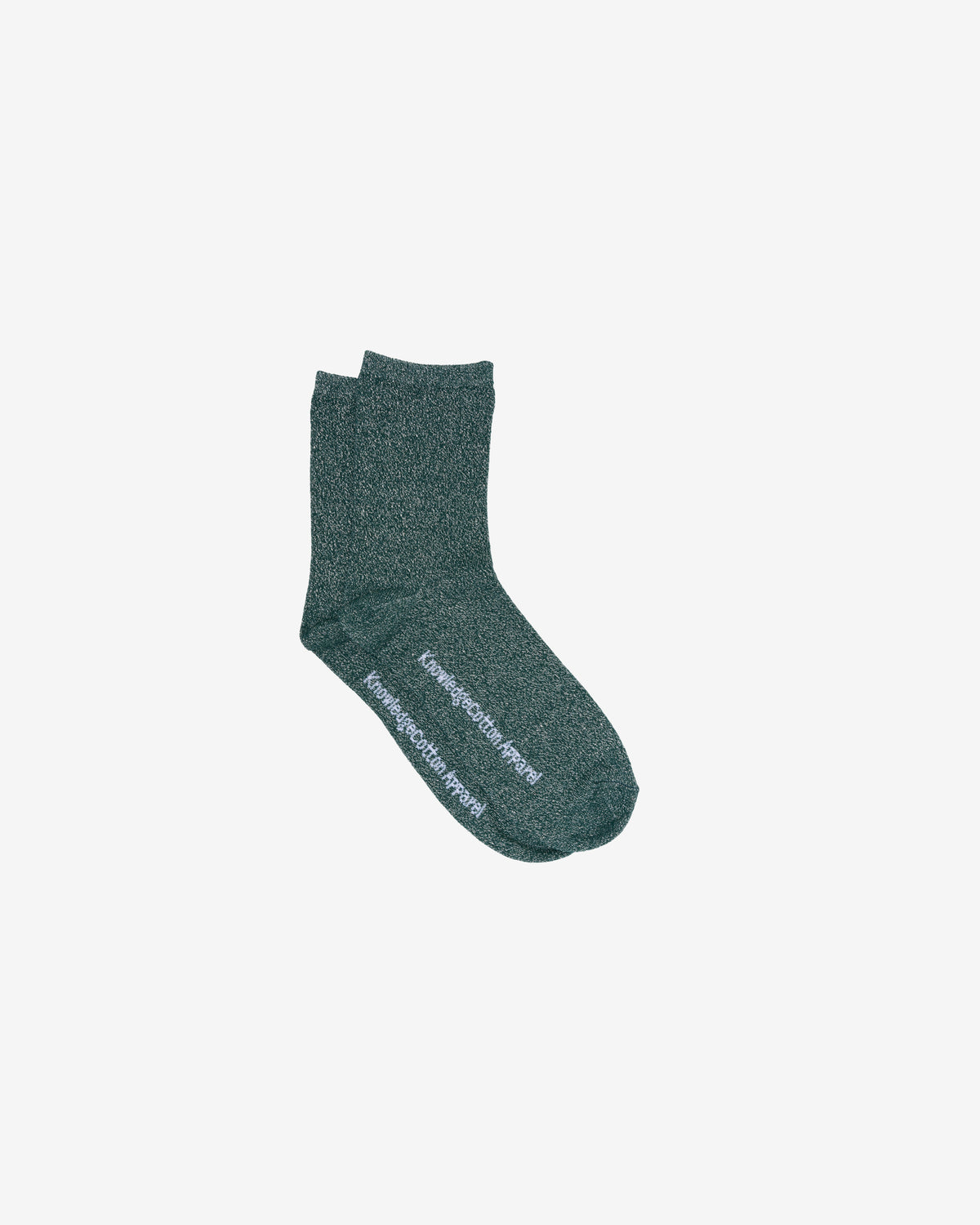 KnowledgeCotton Apparel - WMN Single pack Glitter socks Socks 1362 Trekking Green