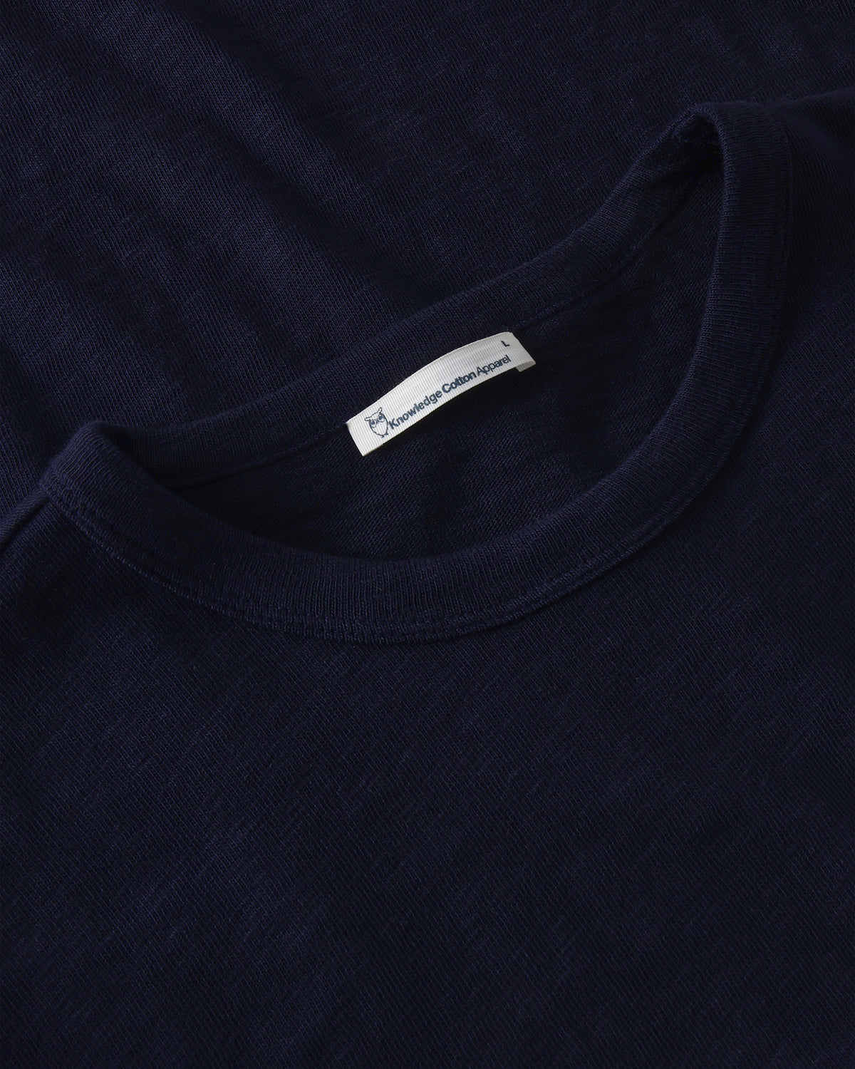 KnowledgeCotton Apparel - MEN Slub long sleeve t-shirt Long Sleeves 1412 Night Sky
