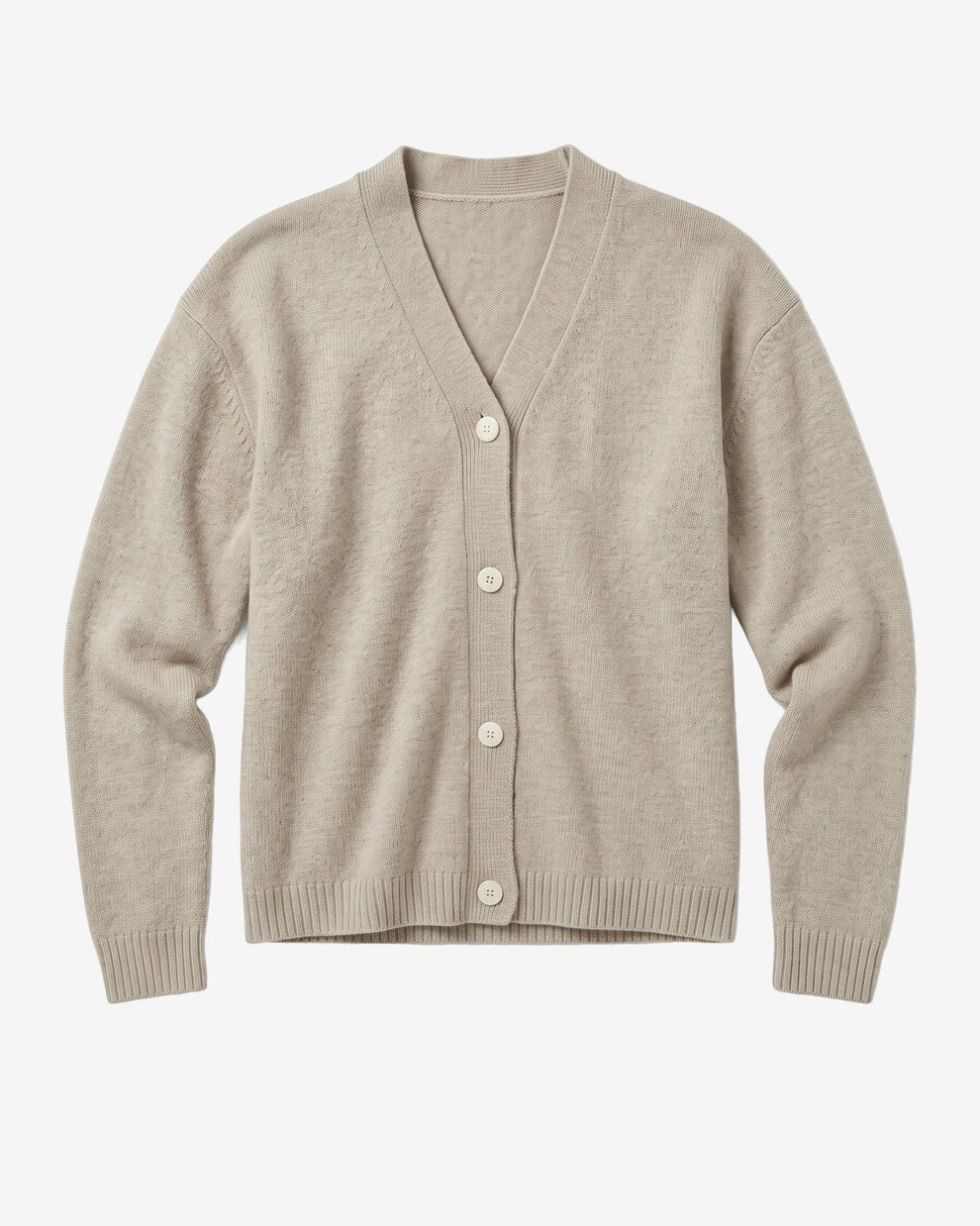 KnowledgeCotton Apparel - WMN Soufflé yarn cardigan Knits 1228 Light feather gray