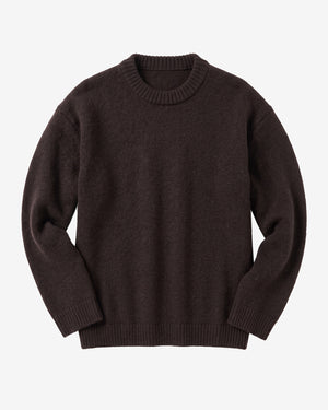 KnowledgeCotton Apparel - WMN Soufflé yarn sweater Knits 1487 Chocolate Torte