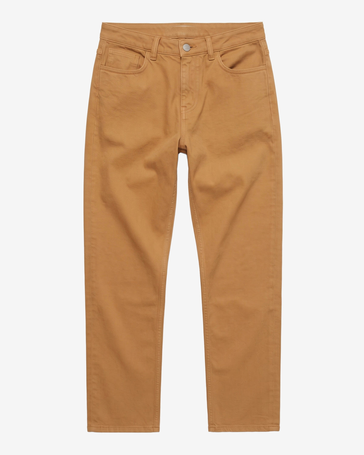 KnowledgeCotton Apparel - WMN Stella slim twill pants Pants 1484 Apple Cinnamon