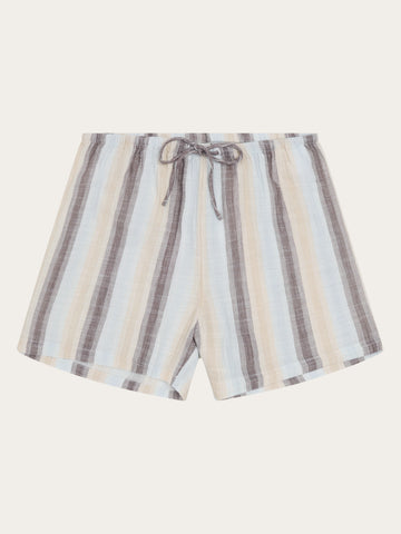 KnowledgeCotton Apparel - WMN Stripe shorts Shorts 8032 Multi color stripe