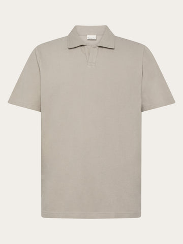 KnowledgeCotton Apparel - MEN Terry polo Polos 1228 Light feather gray