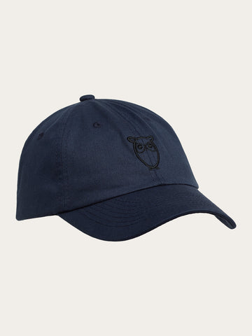 KnowledgeCotton Apparel - UNI Twill logo cap Caps 1001 Total Eclipse