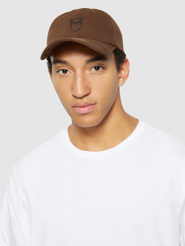 KnowledgeCotton Apparel - UNI Organic Cotton Twill Cap GOTS/Vegan Caps 1243 Demitasse (brown)