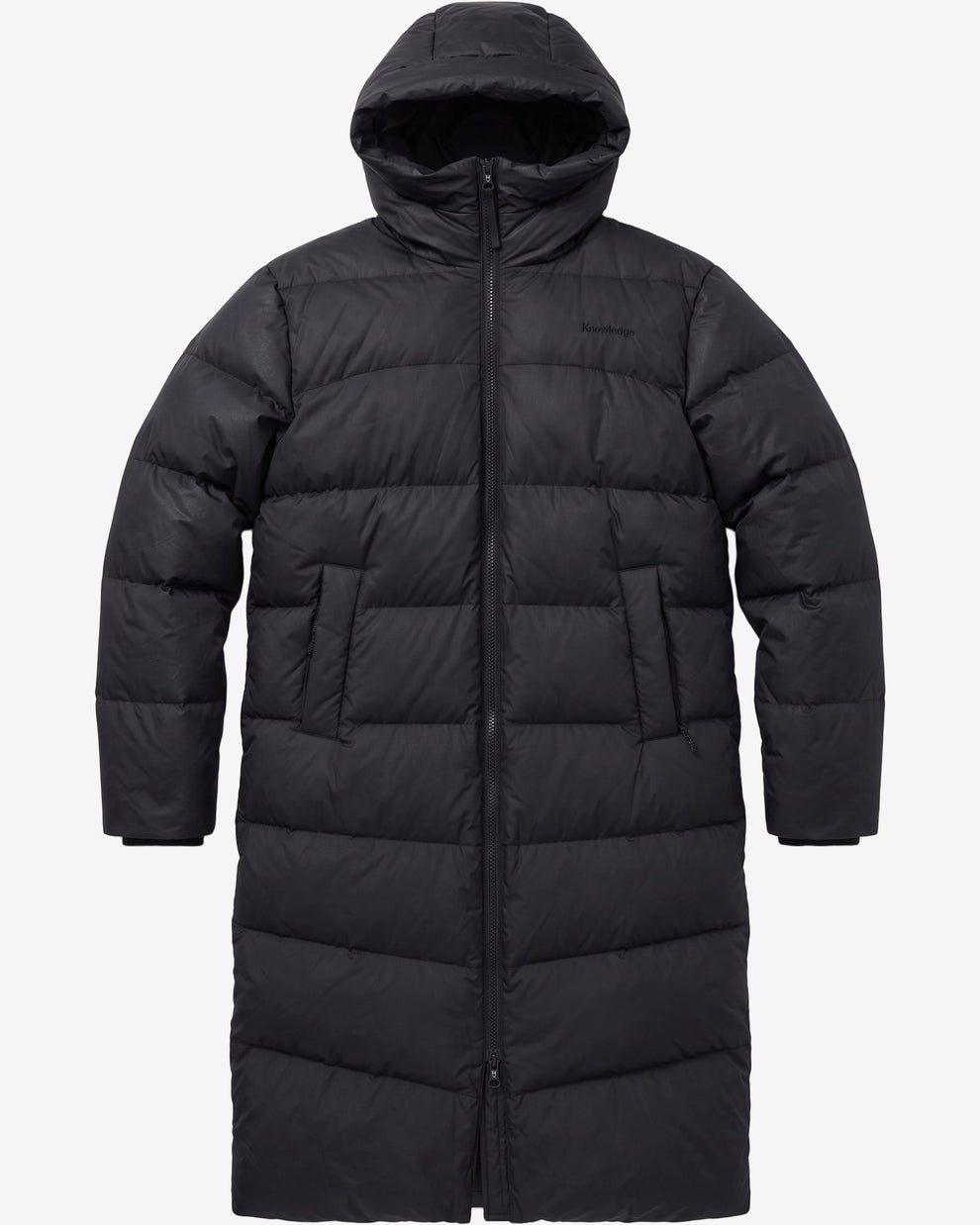 KnowledgeCotton Apparel - WMN Vent 90 puffer coat Jackets 1300 Black Jet