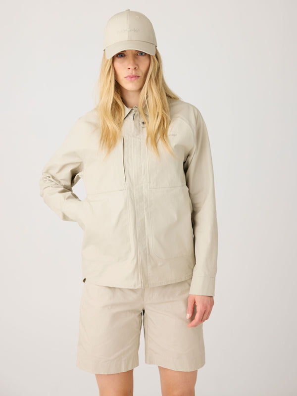 KnowledgeCotton Apparel - WMN Vent Canvas 200 Classic Jacket - GOTS/Vegan Jackets 1228 Light feather gray